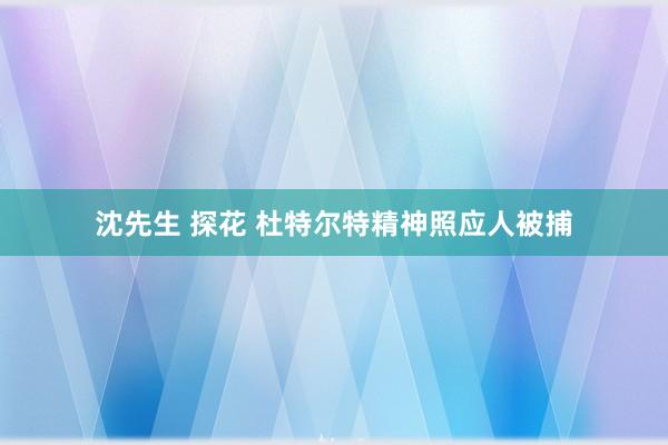 沈先生 探花 杜特尔特精神照应人被捕