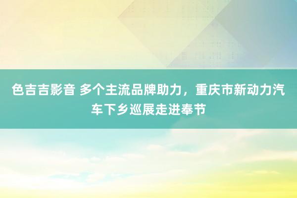 色吉吉影音 多个主流品牌助力，重庆市新动力汽车下乡巡展走进奉节