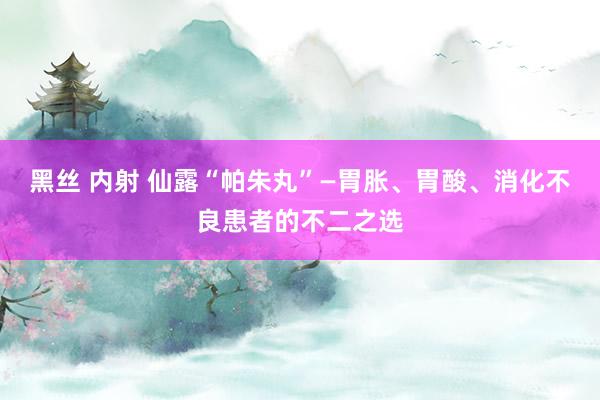 黑丝 内射 仙露“帕朱丸”—胃胀、胃酸、消化不良患者的不二之选