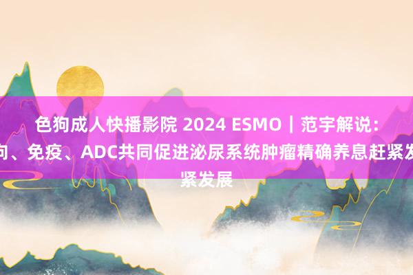 色狗成人快播影院 2024 ESMO｜范宇解说：靶向、免疫、ADC共同促进泌尿系统肿瘤精确养息赶紧发展