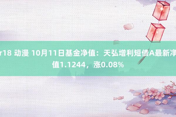 r18 动漫 10月11日基金净值：天弘增利短债A最新净值1.1244，涨0.08%