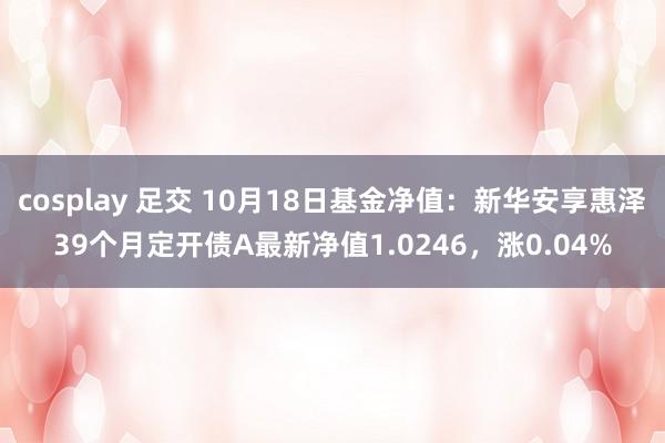 cosplay 足交 10月18日基金净值：新华安享惠泽39个月定开债A最新净值1.0246，涨0.04%