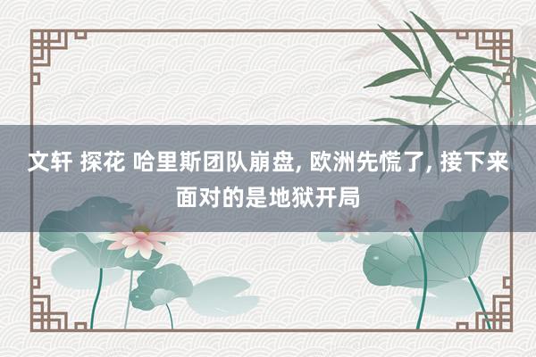 文轩 探花 哈里斯团队崩盘， 欧洲先慌了， 接下来面对的是地狱开局