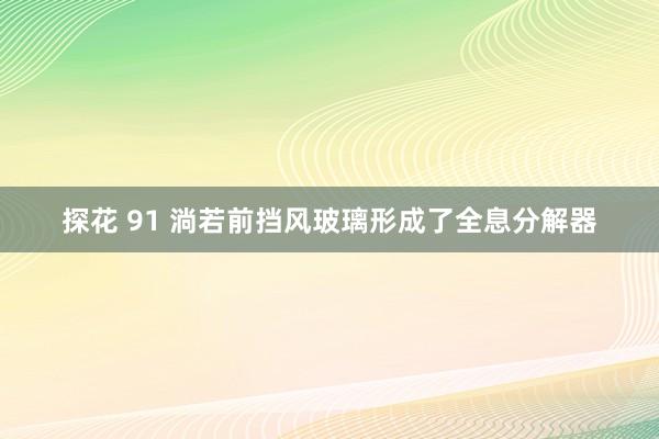 探花 91 淌若前挡风玻璃形成了全息分解器