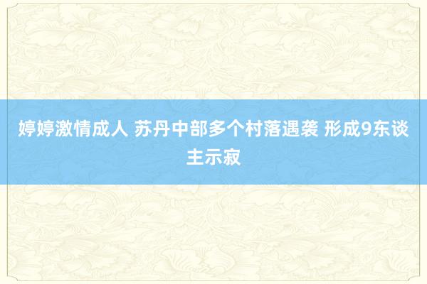 婷婷激情成人 苏丹中部多个村落遇袭 形成9东谈主示寂