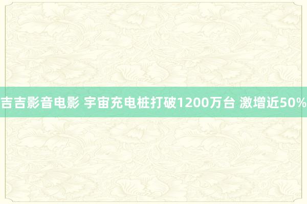 吉吉影音电影 宇宙充电桩打破1200万台 激增近50%