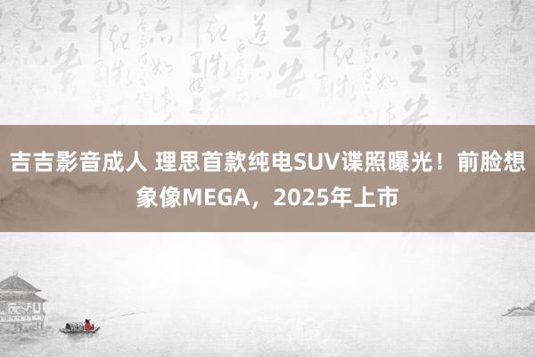 吉吉影音成人 理思首款纯电SUV谍照曝光！前脸想象像MEGA，2025年上市