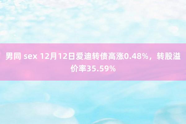 男同 sex 12月12日爱迪转债高涨0.48%，转股溢价率35.59%