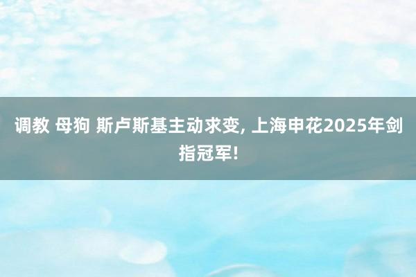 调教 母狗 斯卢斯基主动求变， 上海申花2025年剑指冠军!