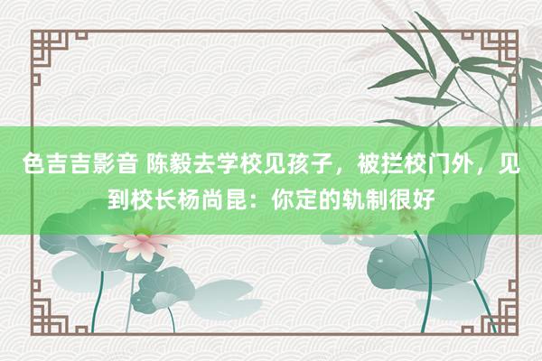 色吉吉影音 陈毅去学校见孩子，被拦校门外，见到校长杨尚昆：你定的轨制很好