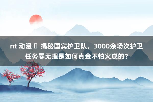 nt 动漫 ​揭秘国宾护卫队，3000余场次护卫任务零无理是如何真金不怕火成的？