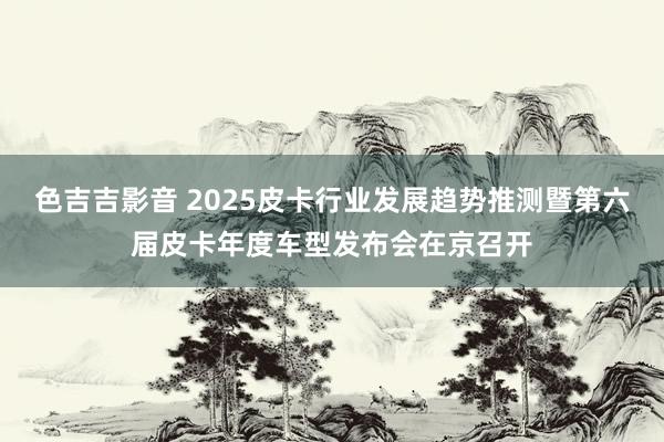 色吉吉影音 2025皮卡行业发展趋势推测暨第六届皮卡年度车型发布会在京召开